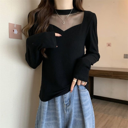Ammonium velvet thick bottoming shirt with long sleeves for autumn and winter inner wear