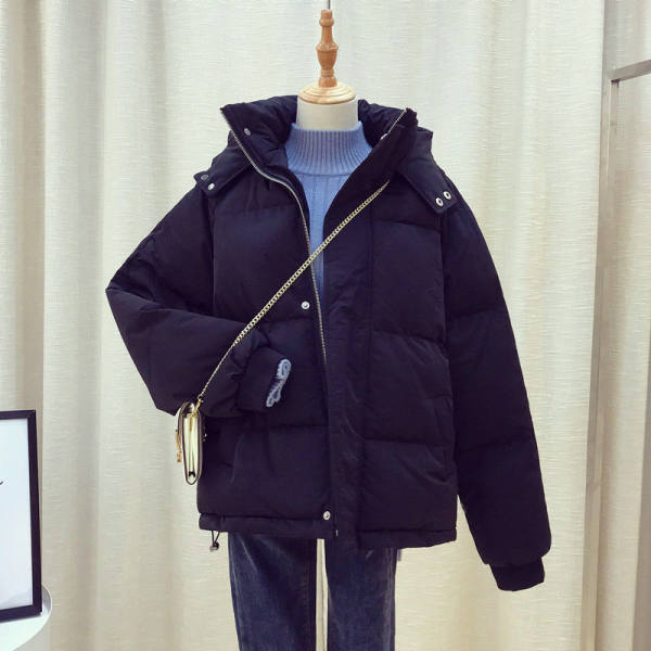 Official website picture new down padded jacket women's short bread clothing chic Dongdaemun loose thickened bf student cotton padded jacket