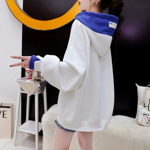 Official picture spring 25 cotton thin design sense color letter embroidery hooded sweater women