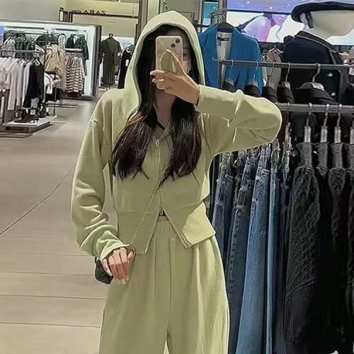 Sportswear fashion suit women 2023 spring and autumn new hooded sweater casual trousers two-piece set