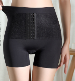 [Tummy Control Cheats] Belly Control Underwear Women's High Waist Anti-Flipping Safety Pants Postpartum Thin Belly Leggings Lace Corset