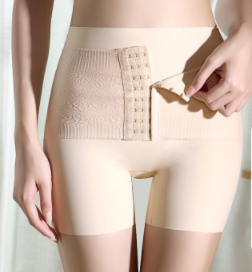 [Tummy Control Cheats] Belly Control Underwear Women's High Waist Anti-Flipping Safety Pants Postpartum Thin Belly Leggings Lace Corset