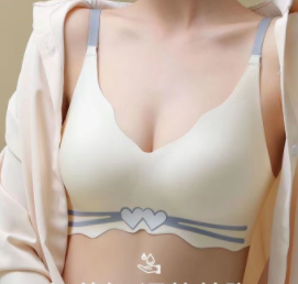 Non-marking underwear women's small breasts gathering adjustment type receiving breasts anti-sagging large bra set summer thin section