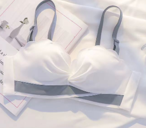 New underwear women's small chest gathered anti-sagging breathable comfortable explosion-proof non-slip no steel ring closed breast bra set