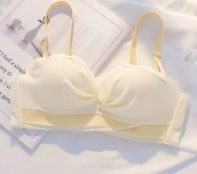 New underwear women's small chest gathered anti-sagging breathable comfortable explosion-proof non-slip no steel ring closed breast bra set