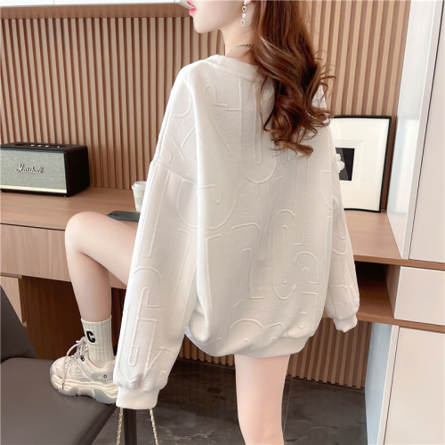 After the real shot, the new 2023 wrap collar jacquard new mid-length style stitching thin section long-sleeved sweater women's fashion