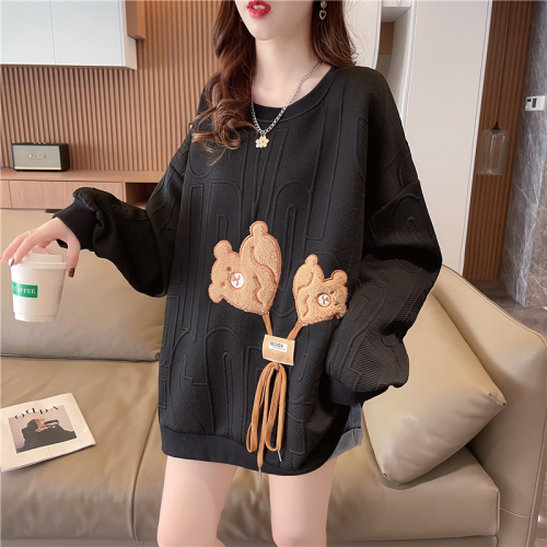 After the real shot, the new  wrap collar jacquard new mid-length style stitching thin section long-sleeved sweater women's fashion