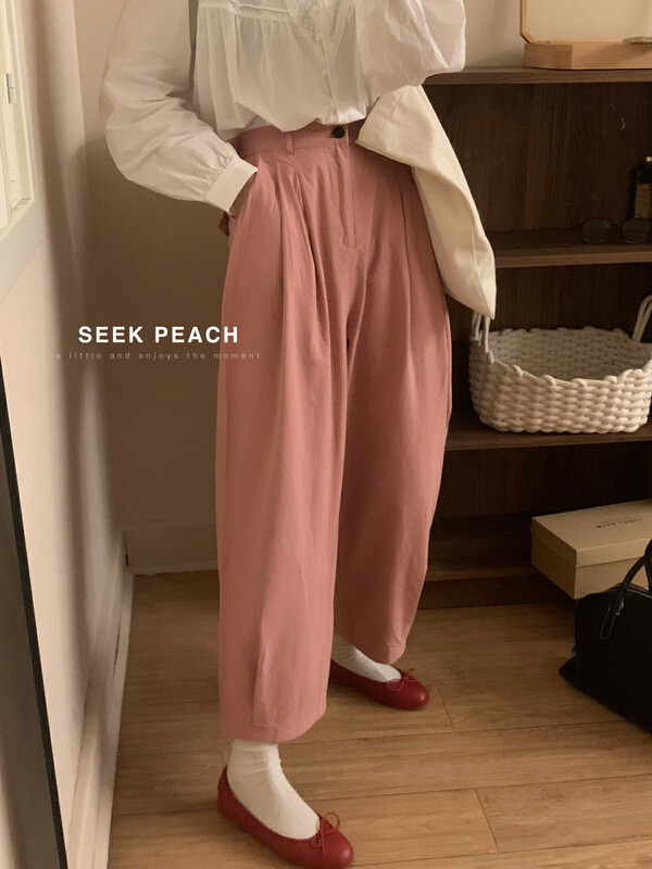 2023年春款新款!【SEEK PEACH】顯瘦淨版舒適百搭休閒褲  5962#  L
