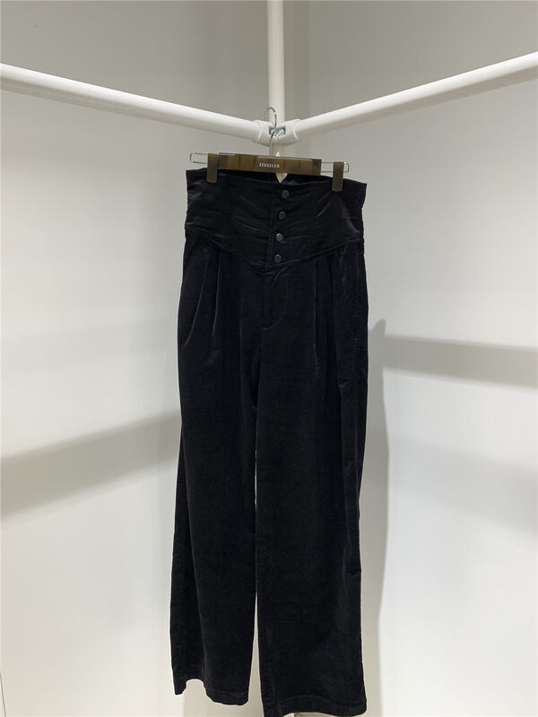 [Concept Store-Materials] Textured High Waist Loose Slender Casual Pants ZSYL-691K837# CHO