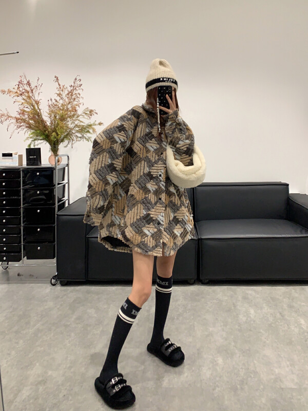 【VANESSA】韓版寬鬆舒適單排扣大衣  291#  OZQ