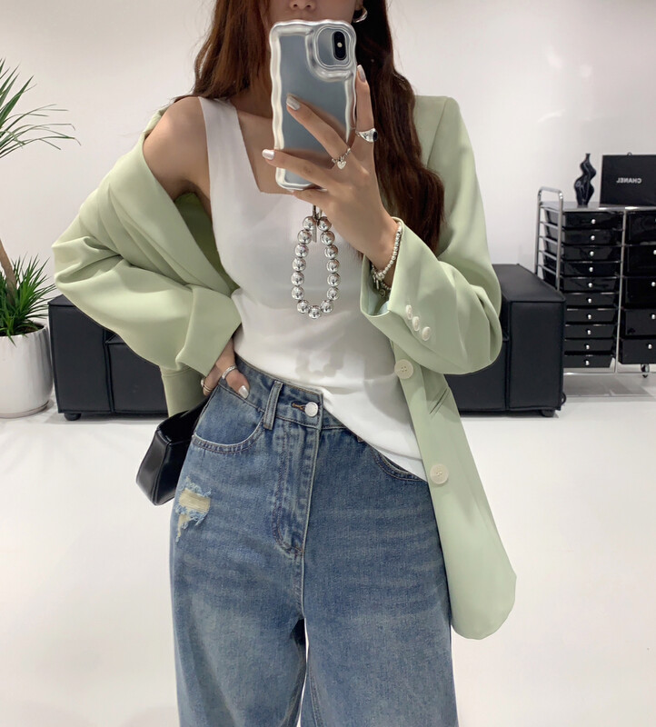 New in early spring of 2023! [VANESSA] Large brand wide shoulder seamless versatile vest/sling 9066 # OZQ