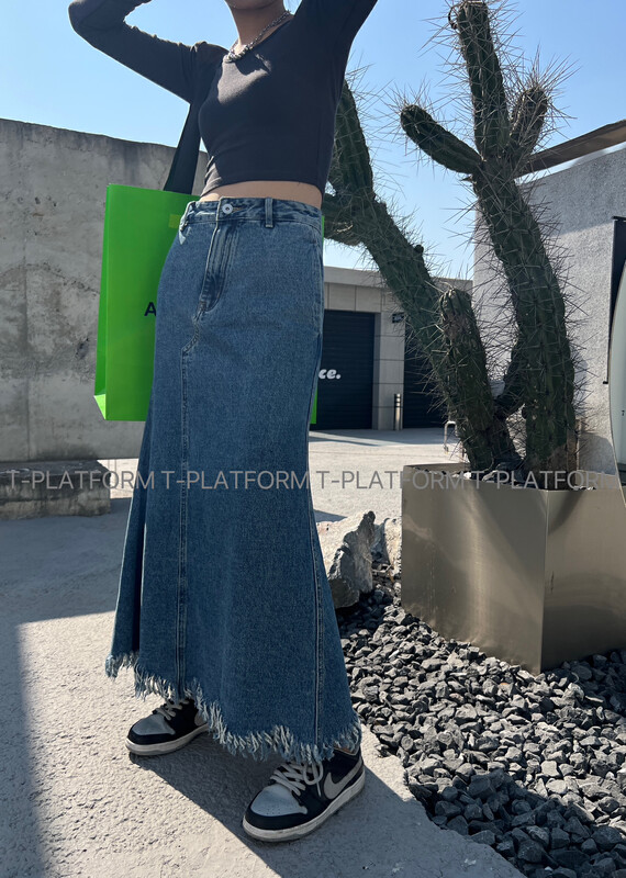 2023 early spring new! 【T-PLATFORM】Fringe design high waist all-match slim skirt 35039# CLS