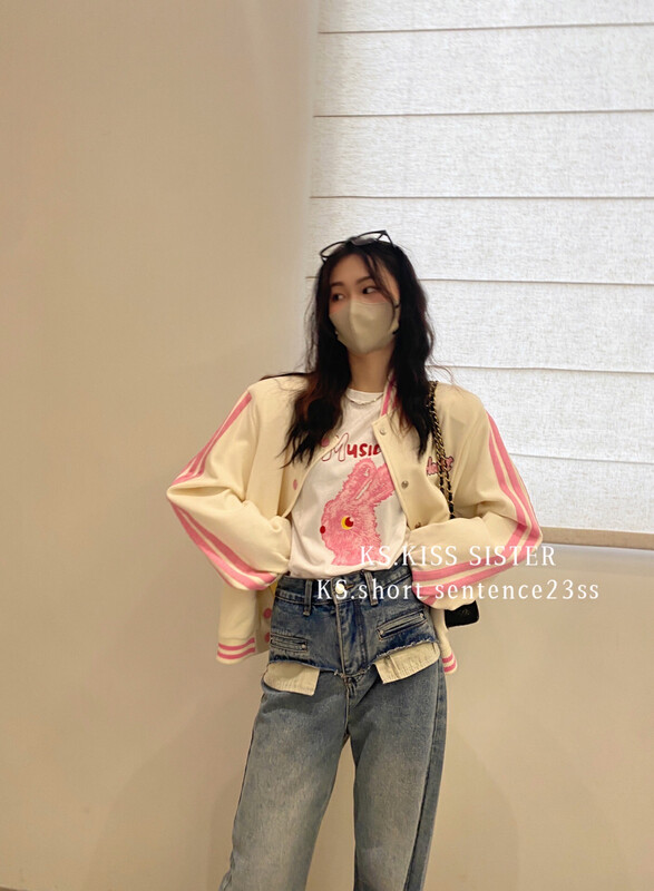 2023 early spring new! 【KS】letter embroidery loose pocket short jacket 23059# LSL