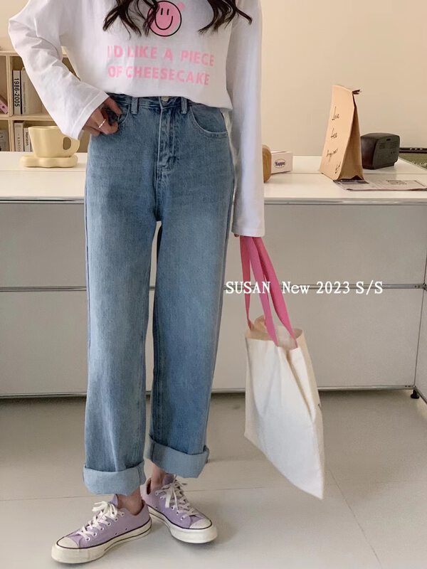 2023 early spring new style! 【SUSAN】Korean western style loose and slim jeans 81039# LSW