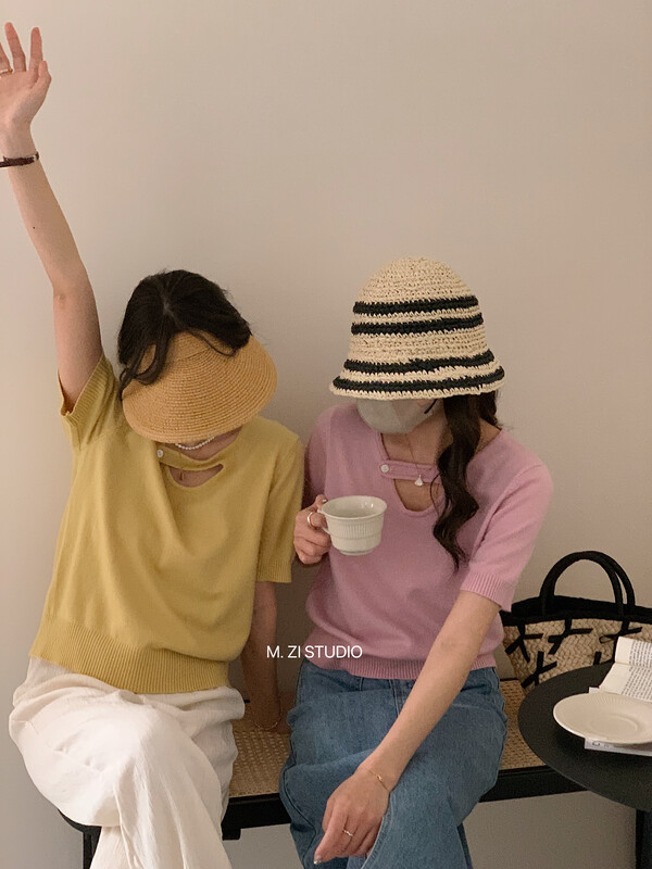 【M.ZI STUDIO】Design retro style casual short-sleeved T-shirt 612# HBX