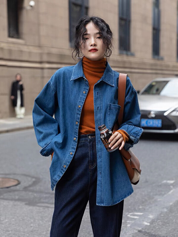 2023 early spring new! 【L.L STUDIO】Vintage all-match layered shirt 78788# PCZ