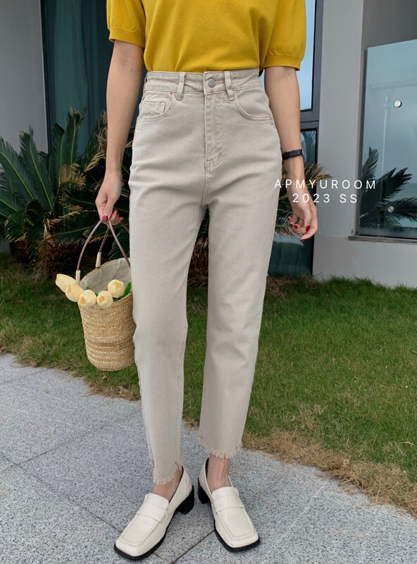2023 early spring new!【APM YUROOM】Korean style all-match casual straight jeans 23822# LSL