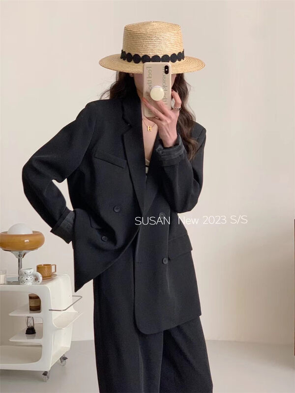 2023 early spring new! 【SUSAN】comfortable and versatile double-breasted suit + fashionable trousers suit B506507# LSW