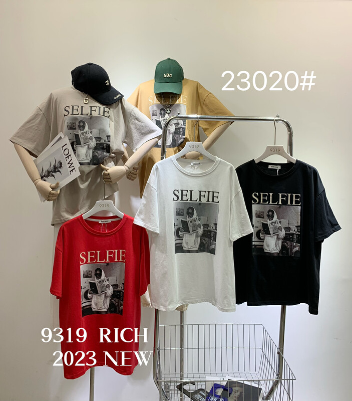 2023 early spring new! 【9319】Magazine girl round neck short-sleeved T-shirt 23020# L