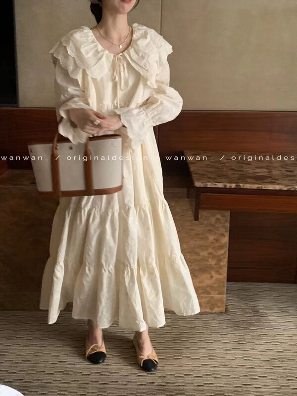 2023 early spring new style! 【WANWAN】Korean polka dot gentle wind tie dress 66039# HBX
