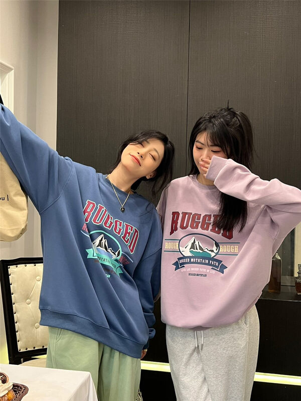 2023 early spring new style! [RICH PAPA] American retro printed all-match sweater 31A305# ZXX