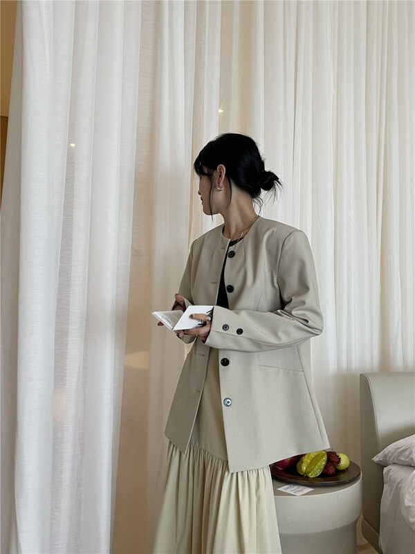 [SOUL] Simple long-sleeved all-match suit 6672311w# CLS