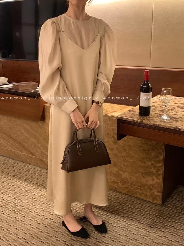 2023 early spring new style! 【WANWAN】Temperament and thin suspender dress 66079# HBX