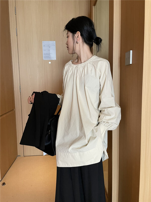 [SOUL] solid color loose simple shirt 6649311x# CLS