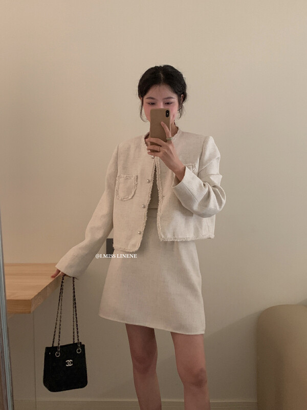 【IMISS】Korean style temperament commuting high sense all-match short coat female short coat 30086