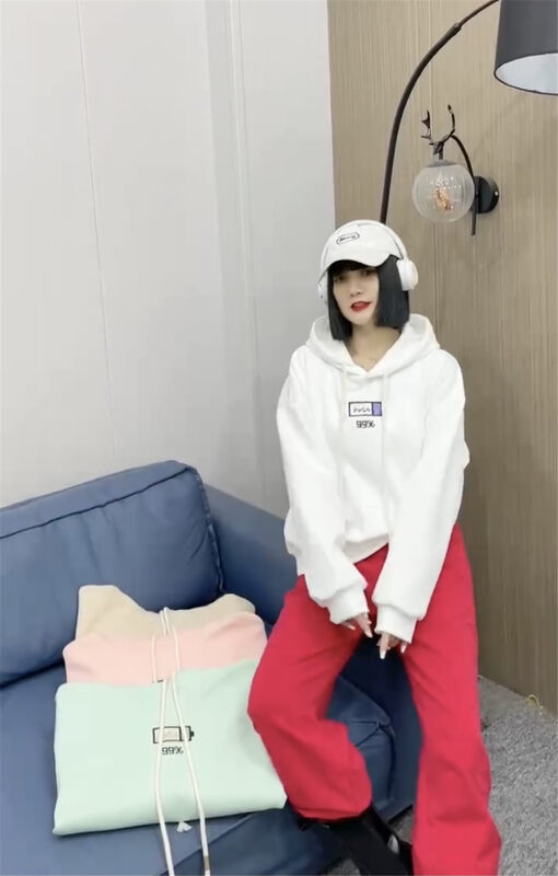 【9319】Hooded loose pullover comfortable sweater 13005# L