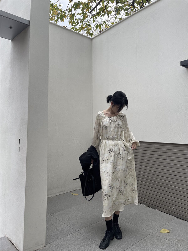 2023 early spring new! 【SOUL】Elegant French floral loose dress 6711# CLS