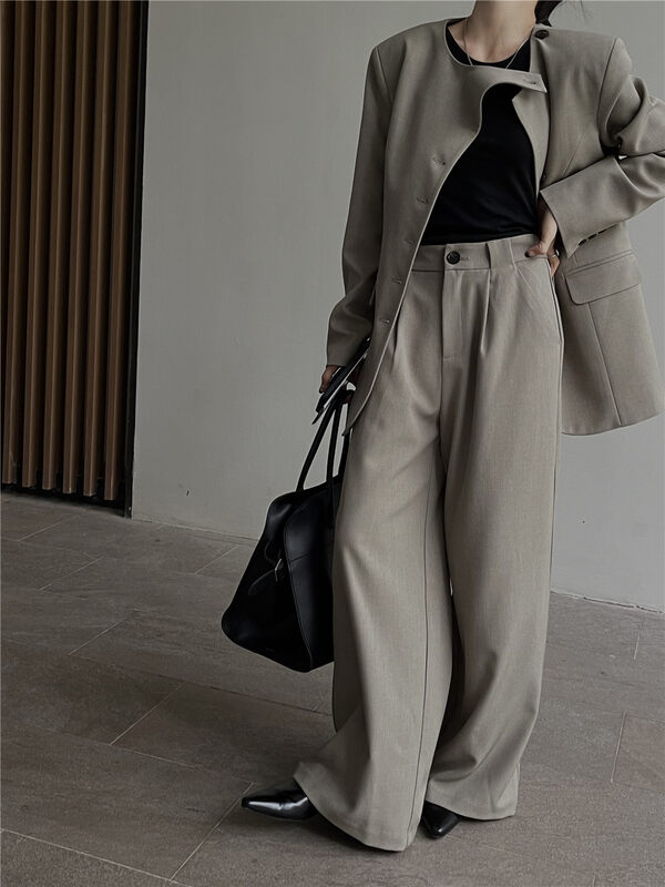 2023 early spring new! 【SOUL】Wide-leg slim Korean casual pants 6643# CLS