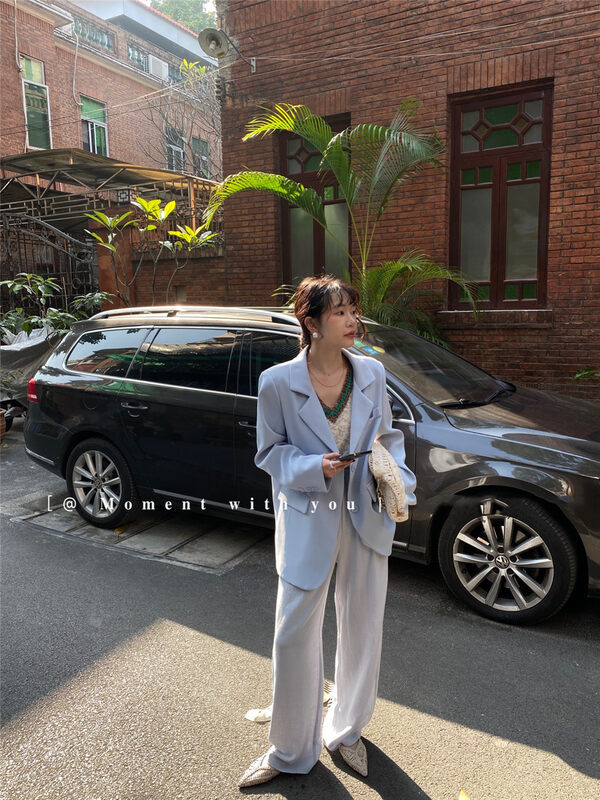 2023 early spring new!【MOMENT WITH YOU】commuting loose retro suit J1333# LSW