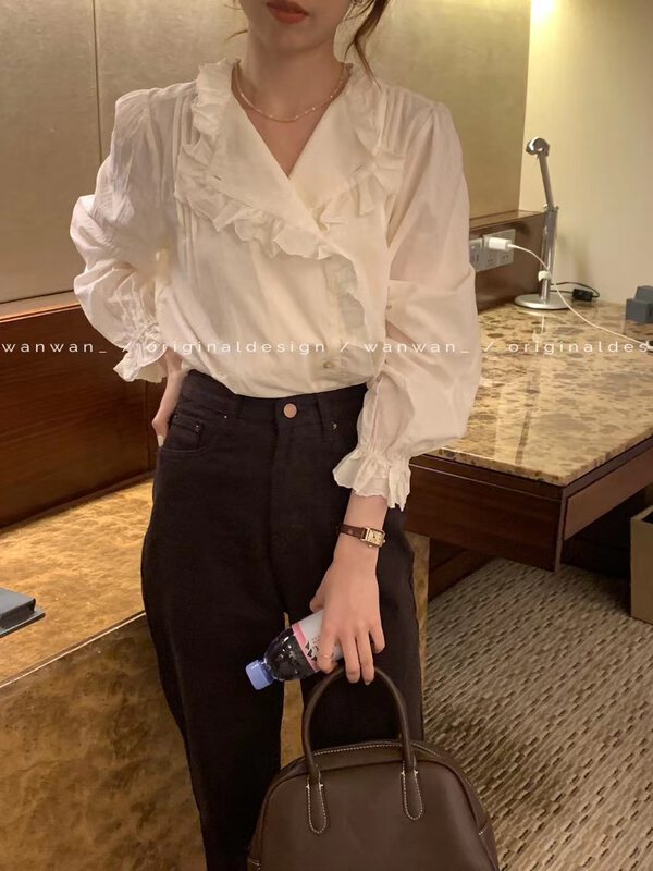 2023 early spring new! 【WANWAN】simple and versatile shirt 66099# HBX