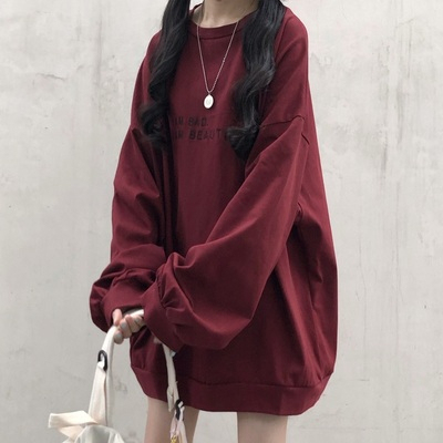Super hot cec sweater women's autumn Korean version of ins tide Hong Kong flavor loose all-match bf lazy wind long-sleeved hiphop top clothes