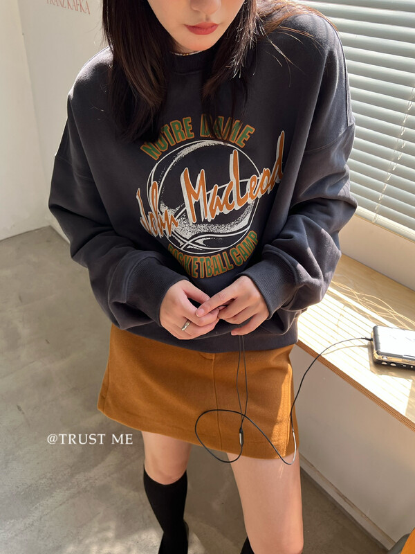 【TRUSTME】Retro minimalist all-match design pocket color matching skirt 40322