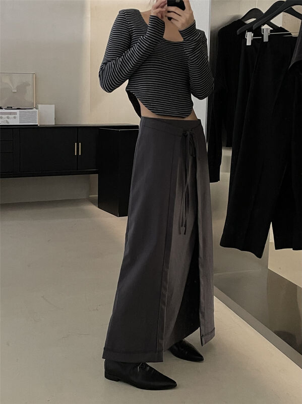 Original price 123.95! 【CLEAN SPACE】Textured solid color long skirt 32990# CLS