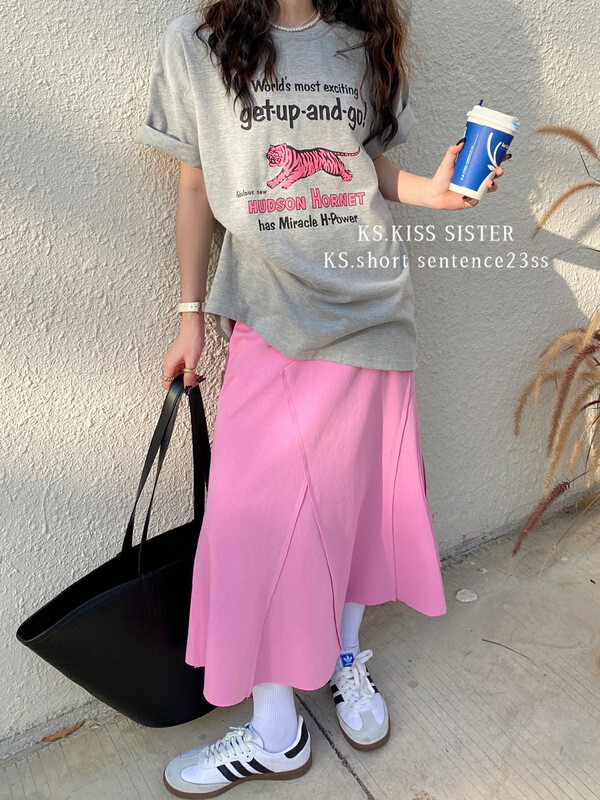 2023 early spring new style! [KS] design sense printed pattern casual short-sleeved T-shirt 23020# LSL