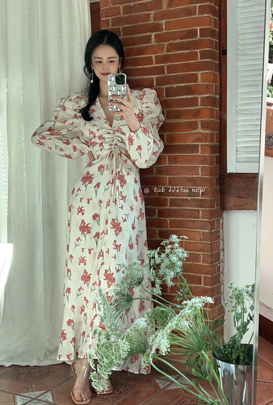 2023 early spring new! 【TABMINI】Gentle and gentle floral dress C90142-SH# LXC