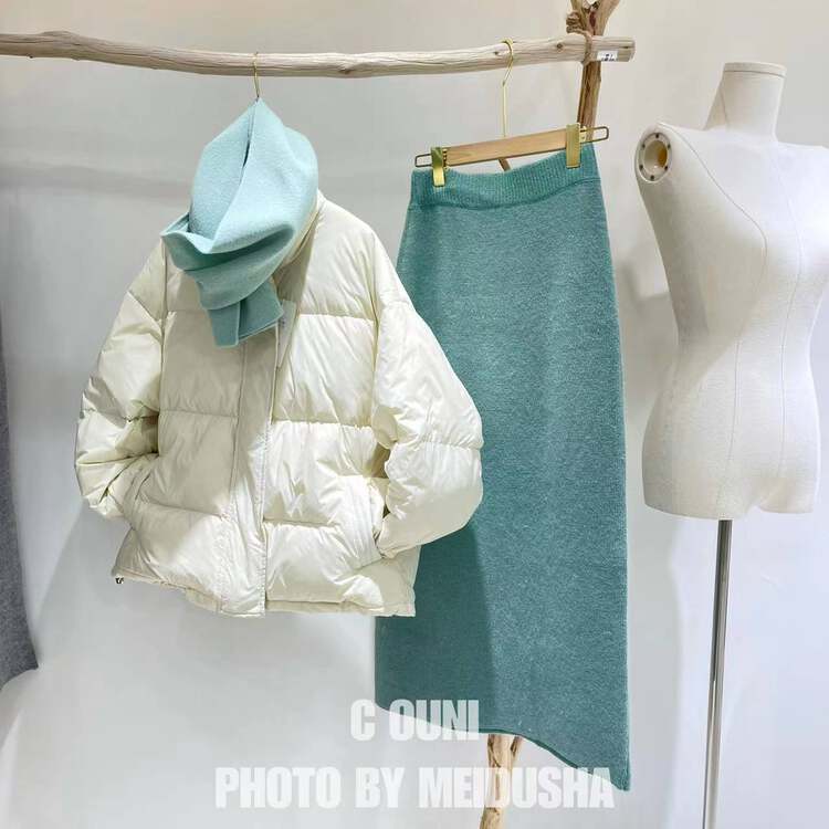 【C 歐尼 】韓版寬鬆百搭保暖羽絨服外套(90%白鴨絨)  C0001-U626511#  GY