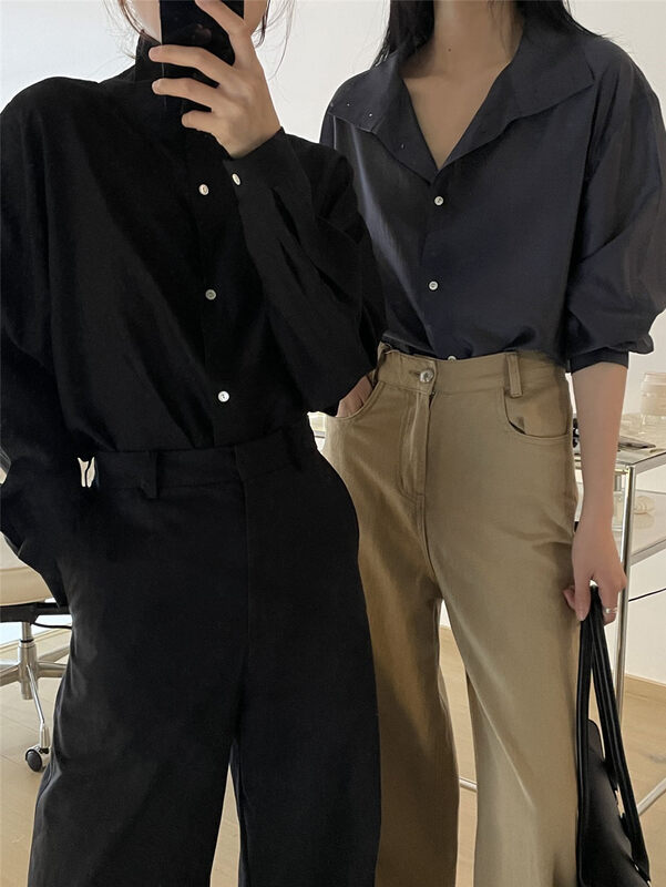 2023 early spring new style! [CLEAN SPACE] high collar breasted casual fashion shirt 35310# CLS