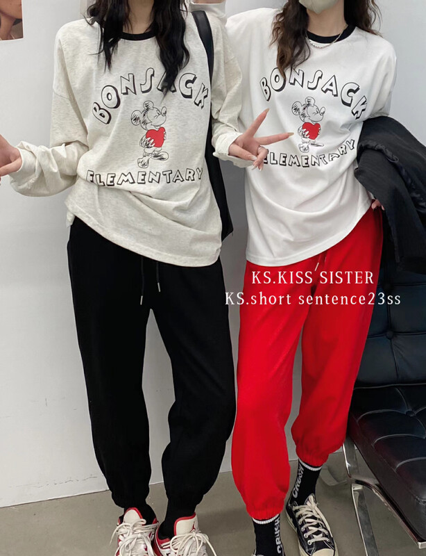 2023早春新款!【KS】卡通米奇印花休閒長袖T恤  23031#  LSL