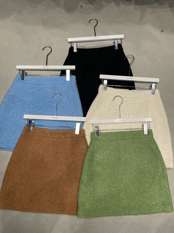 【TRUSTME】French simple all-match net wool circle skirt 40396# JHY