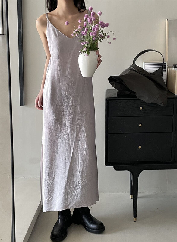2023 early spring new! 【CLEAN SPACE】Minimalist temperament suspender dress 33839# CLS