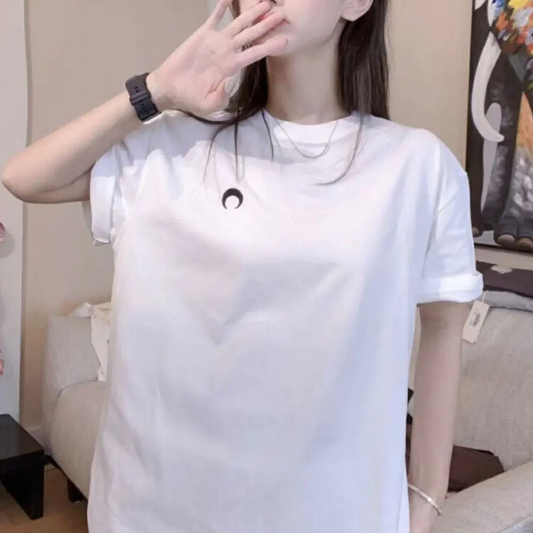 【YT】Embroidered short-sleeved T-shirt with moon design T51793# PCZ