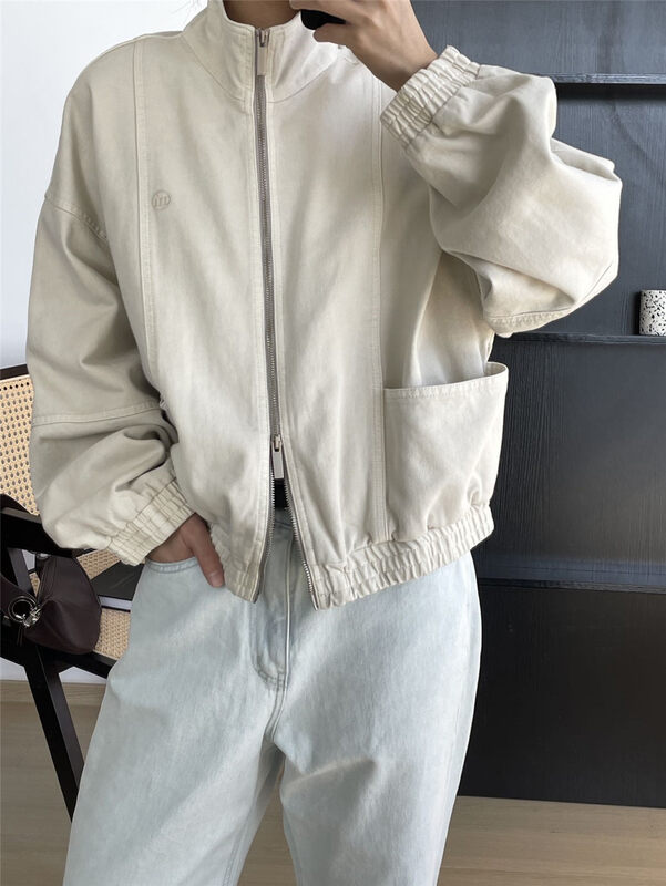 2023 early spring new! 【CLEAN SPACE】pocket zipper loose all-match short coat 35919# CLS