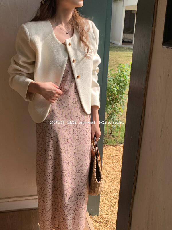 2023 early spring new!【RS】French-style round neck short coat LL0186-# FHX