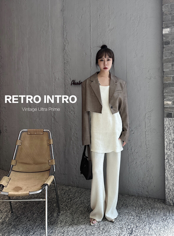 【RIN】Korean lazy style simple all-match loose slim casual pants R30006# CLS