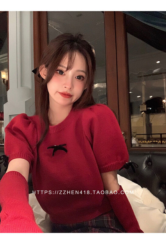 【FEI MAO】High-quality red unique chic design sense sweater Z-2195-1115