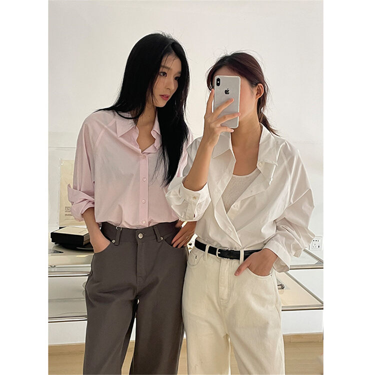 2023 early spring new! 【CLEAN SPACE】Simple single-breasted all-match thin shirt 35335S# CLS